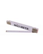 Metr skládací 2m MŮJ METR (PROFI, bílý, dřevo)