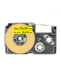 Alternativní páska Casio XR-9YW, 9mm x 8m černý tisk / žlutý podklad