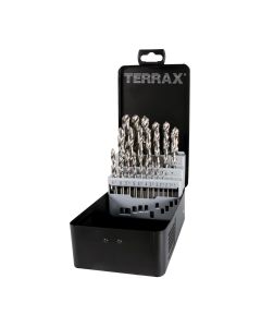 RUKO Sada vrtáků do kovu vybrušované Terrax - kovový obal | 1,5-13 mm 25 dílů