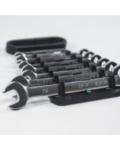 HONITON Sada očkoplochých ráčnových klíčů 7 dílů | 10-19 mm, plastový držák