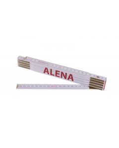 Metr skládací 2m ALENA (PROFI, bílý, dřevo)