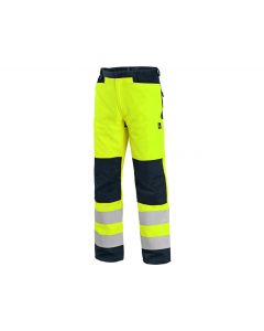 Kalhoty CXS HALIFAX, výstražné se síťovinou, pánské, žluto-modré