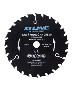 XTLINE Kotouč pilový s SK plátky - kombinovaný | 160x1,0x16 mm, 24 zubů