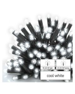 Profi LED spojovací řetěz problikávající, 10 m, venkovní i vnitřní, studená bílá
