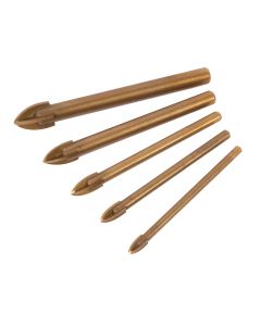 XTLINE Sada univerzálních vrtáků TiN 5 dílů | 4-10 mm, dřevěný obal