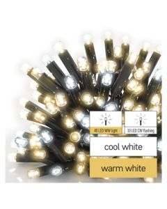 Profi LED spojovací řetěz problikávající – rampouchy, 3 m, venkovní, teplá/studená bílá
