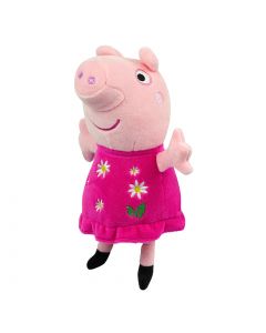 PEPPA Pig ECO plyšová Peppa 20 cm kytičkové šaty