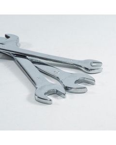 GK TOOLS Sada plochých klíčů, chrom 12 dílů | 6-32 mm, plastový držák