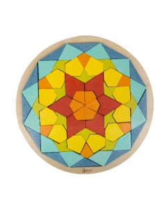Mozaika mandala dřevěná 68 ks