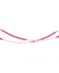 PVC řetěz, červeno-bílý 1metr