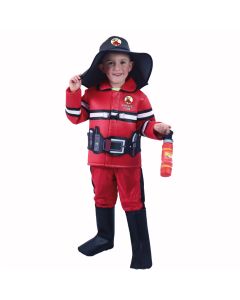 Dětský kostým hasič červený s českým potiskem (M)