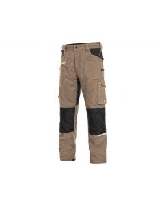 Kalhoty CXS STRETCH, pánské, béžovo-černé