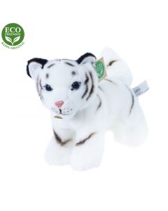 Plyšový tygr bílý mládě stojící s tvarovatelnými končetinami 22 cm ECO-FRIENDLY