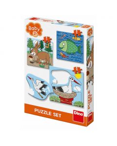 Puzzle baby 3-5 - zvířátka kde žijí