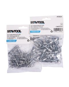 STAVTOOL Sada hlinikových nýtů | 3,2x6 mm (1bal/50ks)