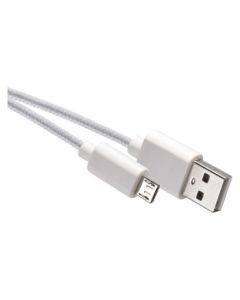 Nabíjecí a datový kabel USB-A 2.0 / micro USB-B 2.0, 1 m, bílý