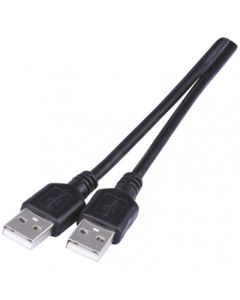 Nabíjecí a datový kabel propojovací USB-A 2.0 / USB-A 2.0, 2 m, černý